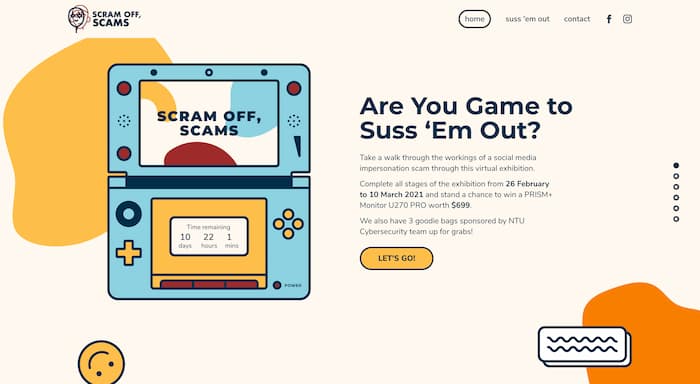 OSF Funded Project: The Scram Off, Scams! campaign, showcasing a 10-week community-building campaign on Instagram and Telegram