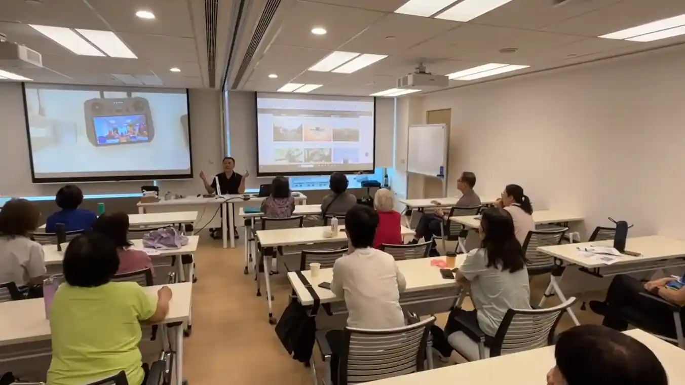 Engaged Participants at Drone Workshop with Fei Yue Community Services.