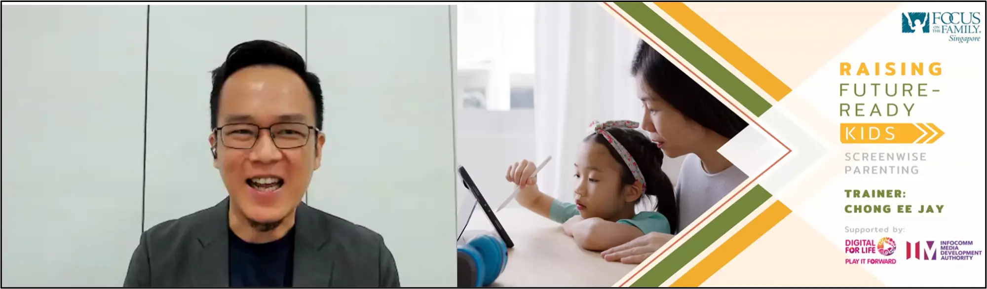 Mr Chong Ee Jay, a trainer with Focus on the Family Singapore, conducts an online webinar for parents.