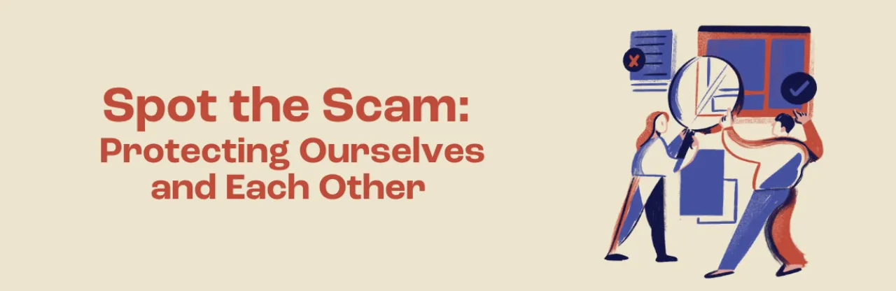 Photo showing the title of workshop: Spot the Scam