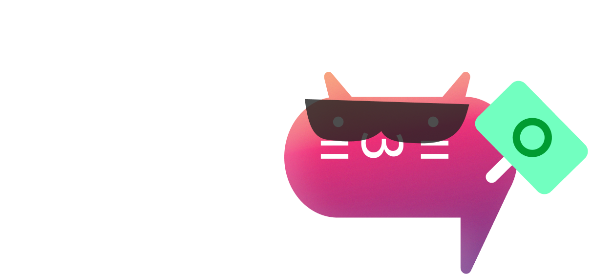 Bitty holding a green card with a circle